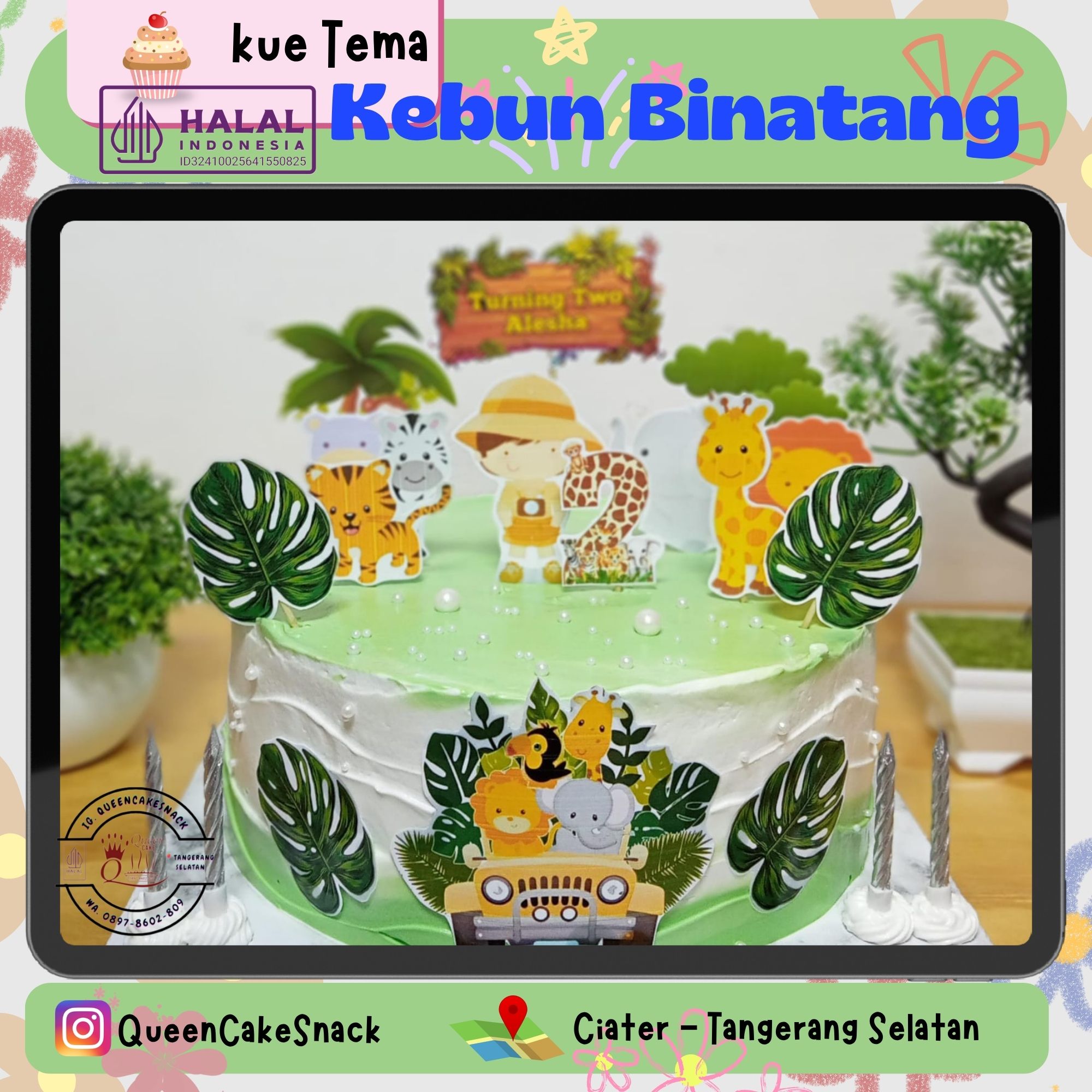 kue tema kebun binatang 1 kue tema kebun binatang 1