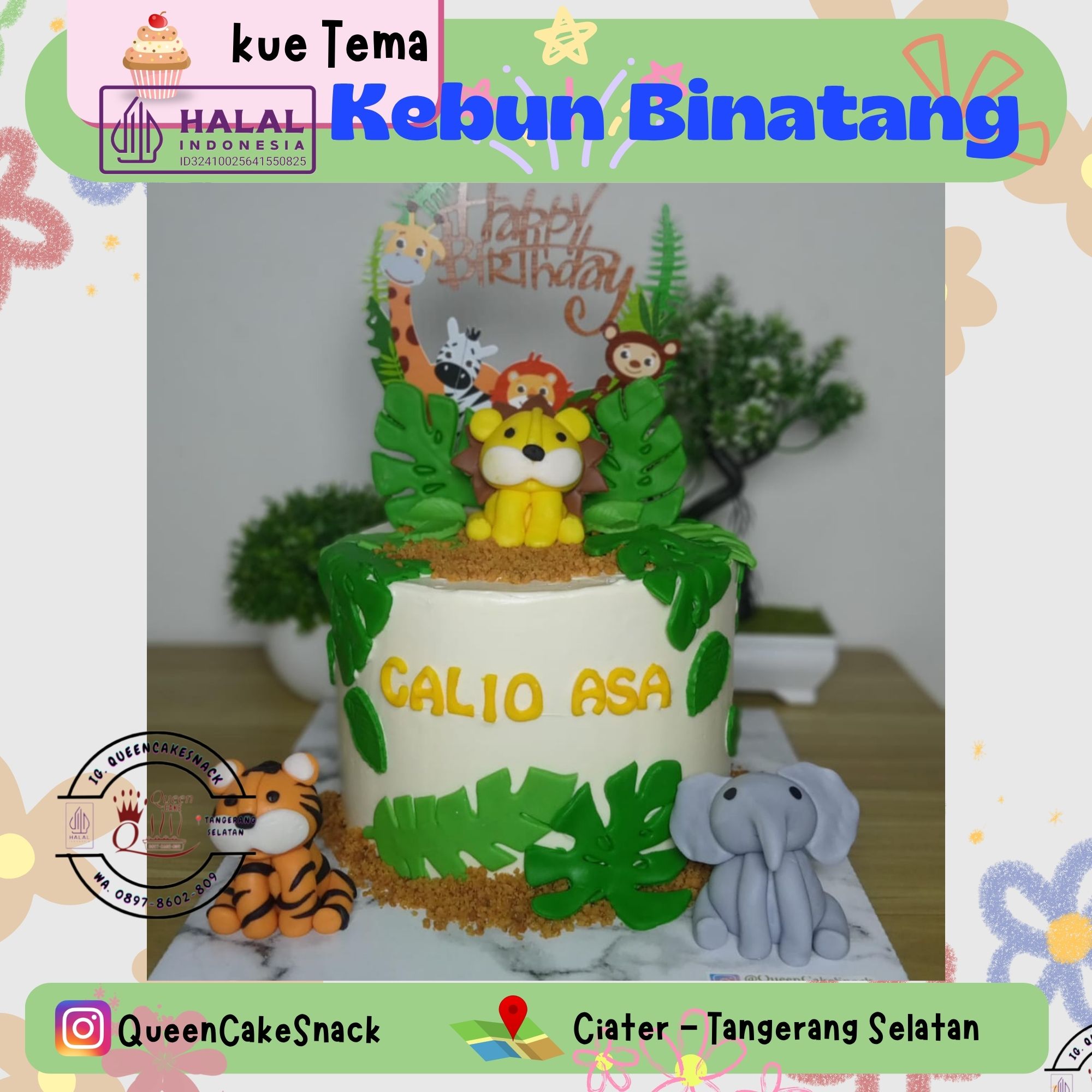 kue tema kebun binatang 3 kue tema kebun binatang 3